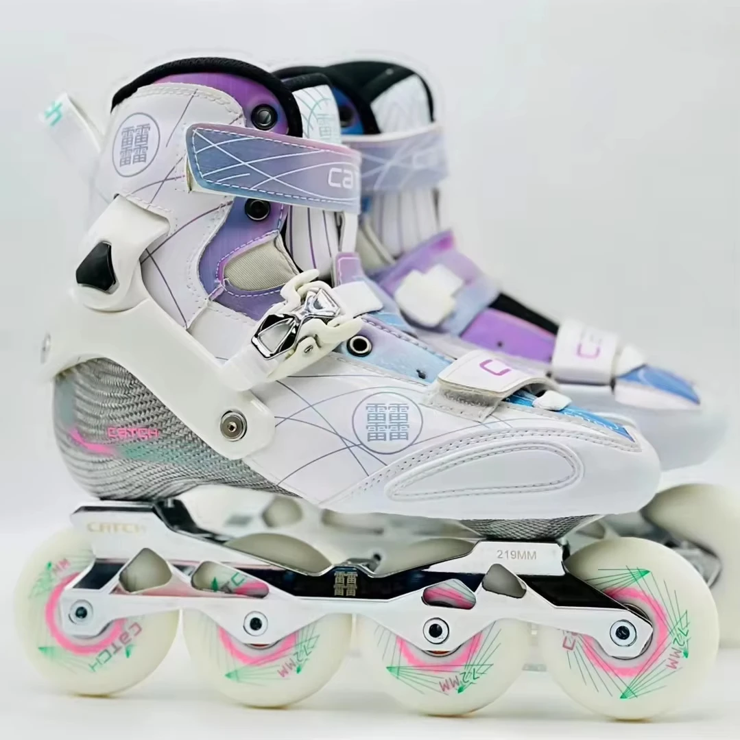 High-End Carbon Fiber Freestyle Inline Skates Advanced Flashing Roller for Children and Adults