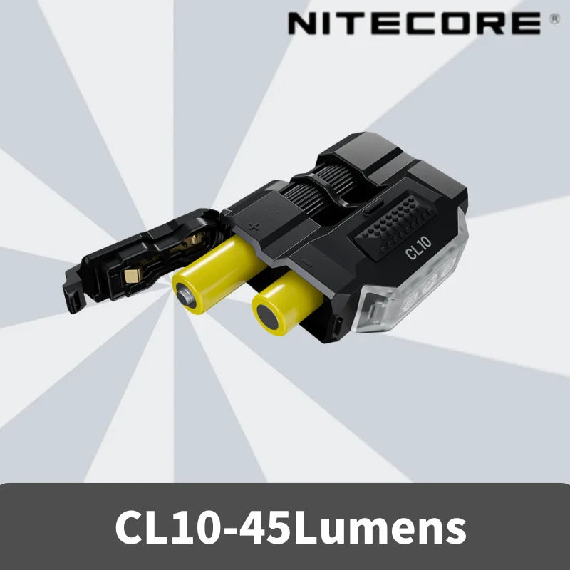 NITECORE CL10 Multipurpose Ultra Lightweight Clip-on Light 45Lumens With 2*AAA Battery