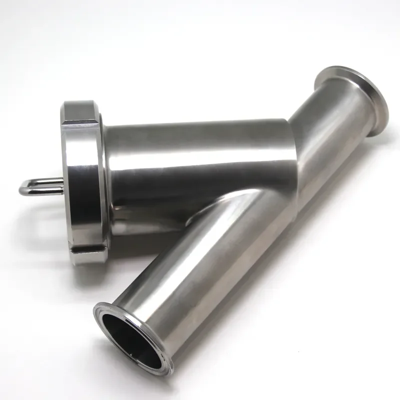 Sanitary Y Type Filter Valve SS304 Stainless Steel Manual Clamp Connection Food Grade 1 to 4 Inch Porous Plate for Brewing