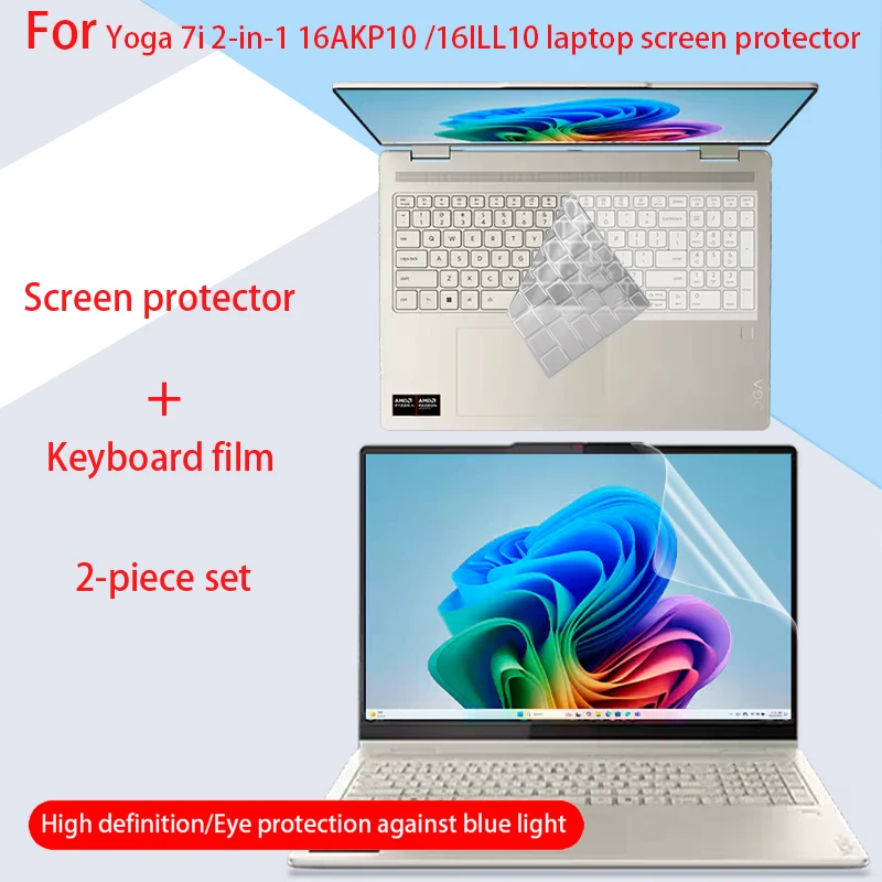 

Для 2025 Lenovo Yoga 7i 2-в-1 Gen10 16ILL10 Защитная пленка для экрана ноутбука Yoga 7 2-в-1 16AKP10 аксессуары для компьютерной клавиатуры
