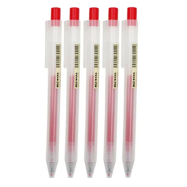 3Pcs MUJIs Style Press Gel Pen 0.5mm Student Exam Office Signature Writing Pens Japan Ink Press Pen Business Japanese Stationery