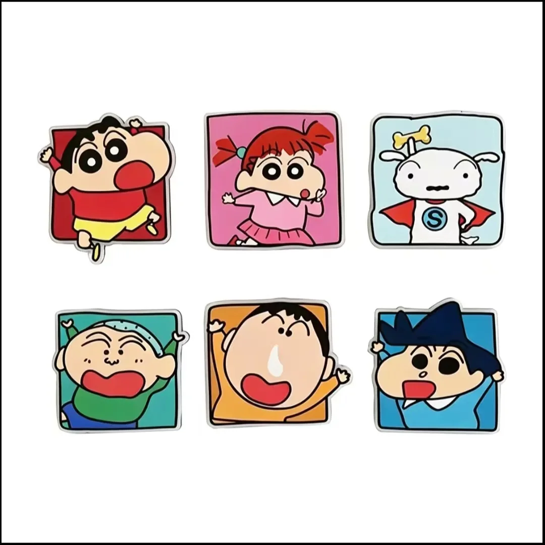 Neue Crayon Shin-chan Acryl-Drehmagnete für den Kühlschrank, kreative, dreidimensionale Cartoon-Dekorationsmagnete – Detail 7