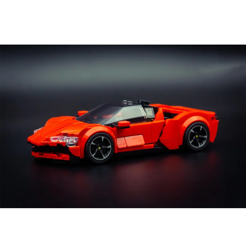 

MOC-317 детали строительные блоки модель автомобиля City Speed SF90 красный спортивный автомобиль игрушечный мальчик для взрослых Рождественский подарок
