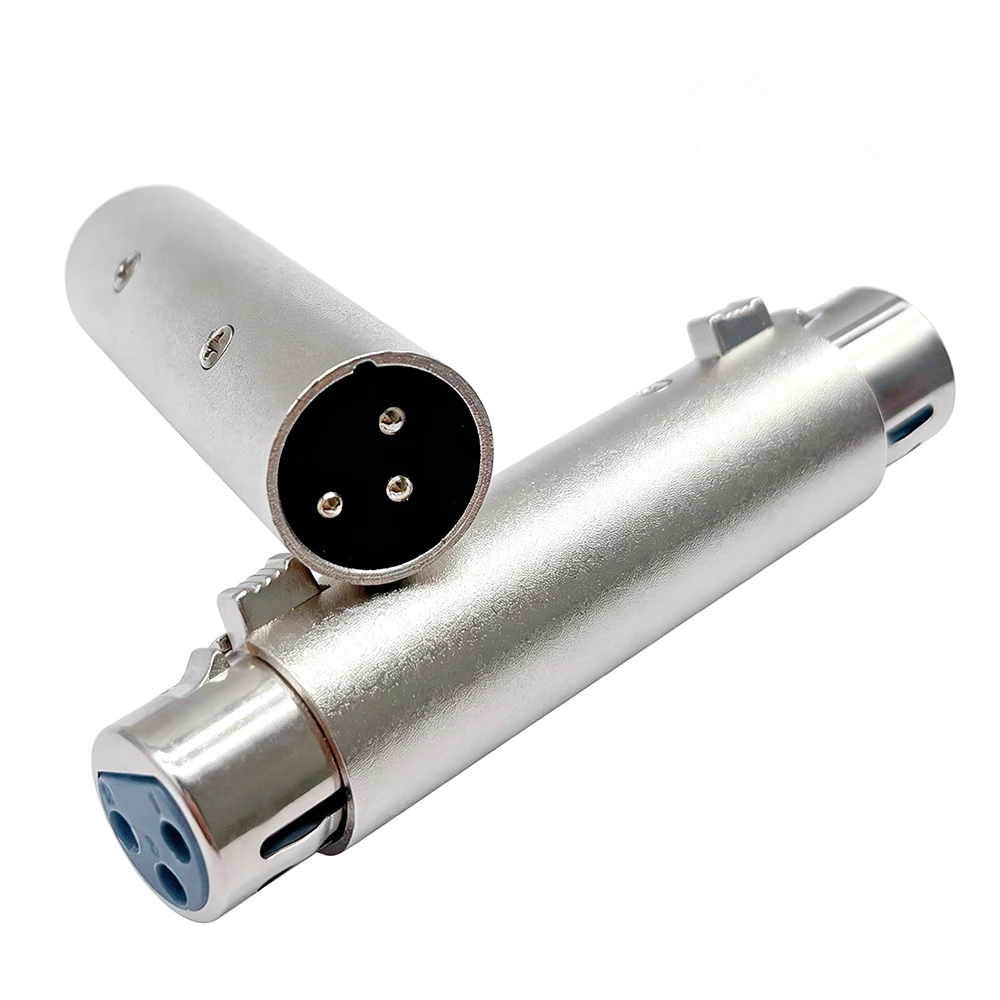 1pc High Quality 3 Pin XLR Plug Male to Male / XLR Female to Female 3PIN Adapter Coupler Connector Audio Microphone Adapter