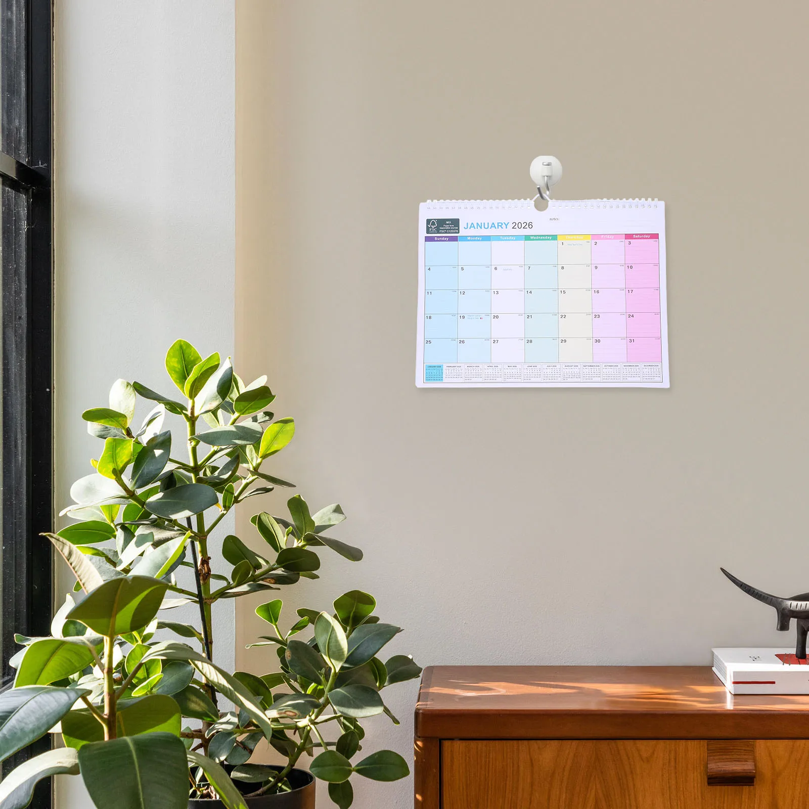 

Hanging Calendar Jan 2026 To Jun 2027 18 Months Planner With Blank Daily Schedule Blocks For Family Holidays Office Use