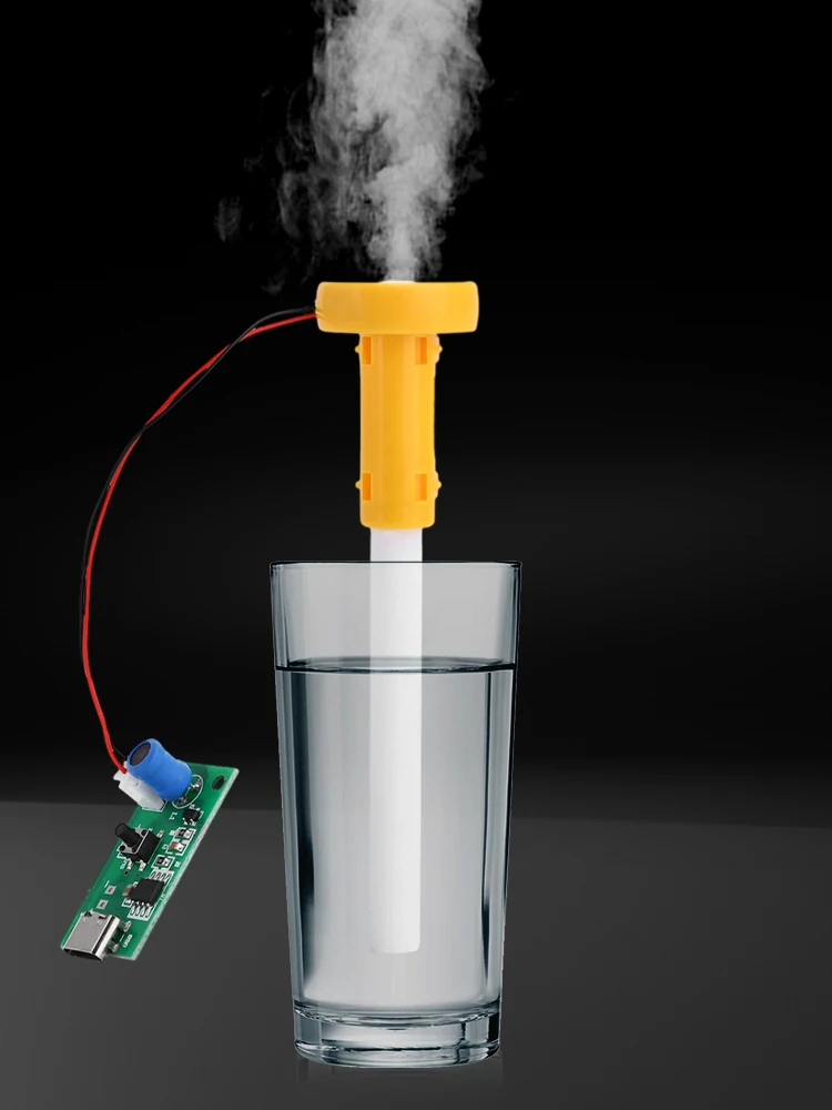 DIY Type-C Mini Humidificateur Kit Mist Maker Atomiseur Transducteur Atomiseur Film Plaque Pulvérisation Unique Ultrasonique Atomisation Humidificateur