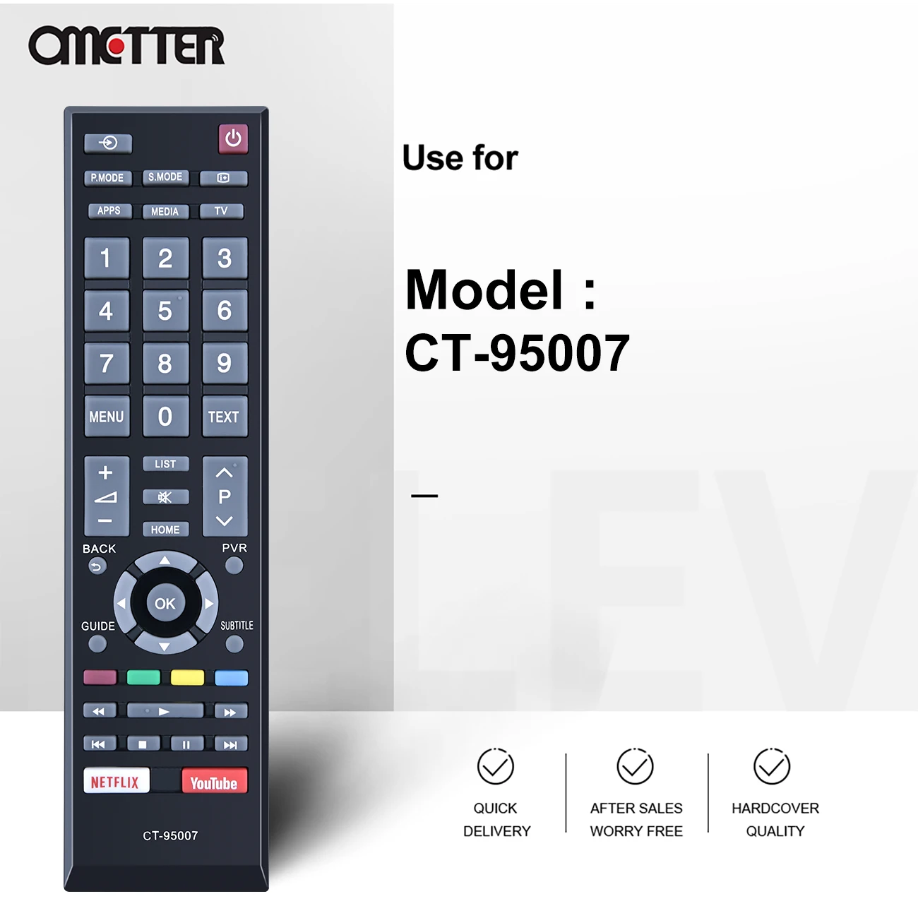 CT-95007 Fit for Toshiba LCD LED TV Remote Control 43S3965 43L5995EV 32L5995 43L5997EV 43E5603EXT 49L5995 43L5997EE