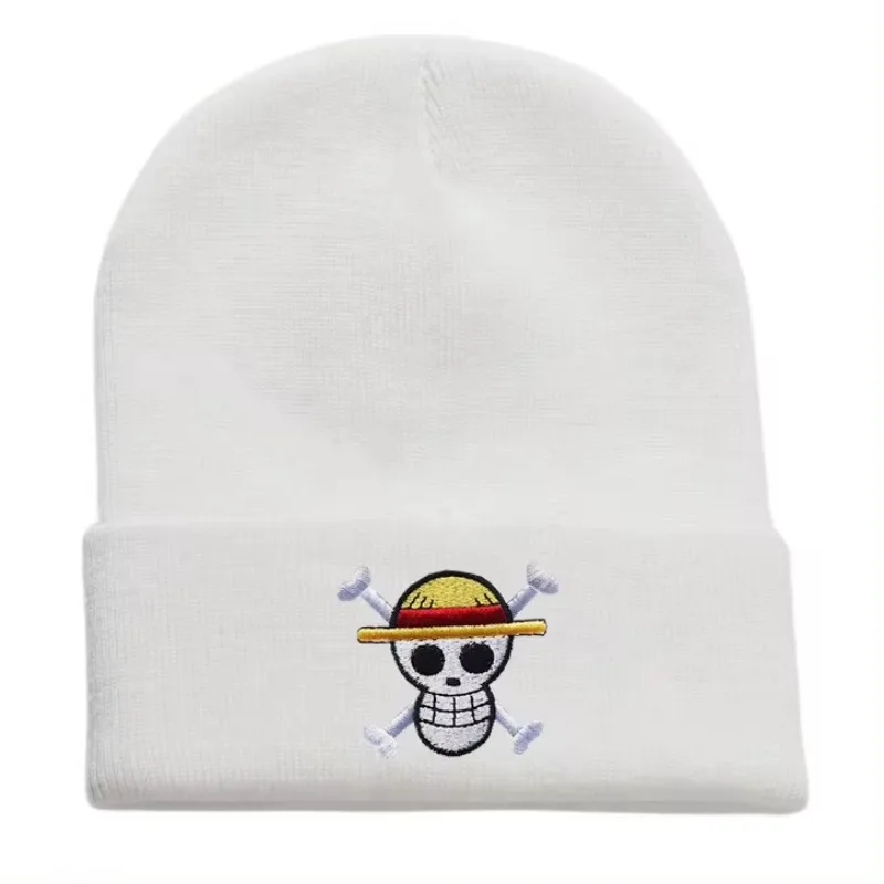 1 Stück Anime Strickmütze Cosplay Erwachsene Unisex Kappe Cartoon Kostüm Luffy Anime Zubehör Modische Warme Beanie-Mütze Accessoires Geschenke