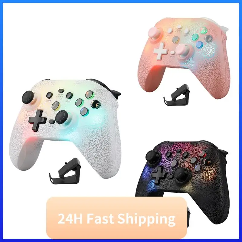 

Ns21 Wireless Game Console+Stand For Switch/Ps3/Ps4/Android/Ios 6-Axis Gyro Joystick Dual Motor Bluetooth Gamepad Easy To Use B