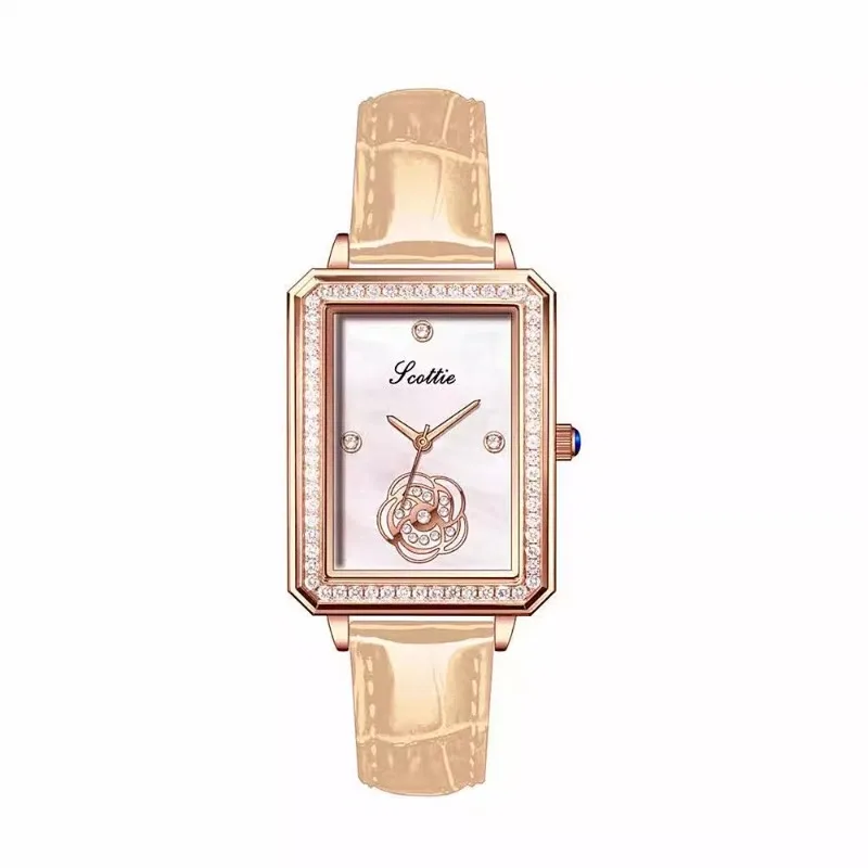 New retro style elegant women's watch simple trend classic automatic waterproof quartz women's watch birthday gift
