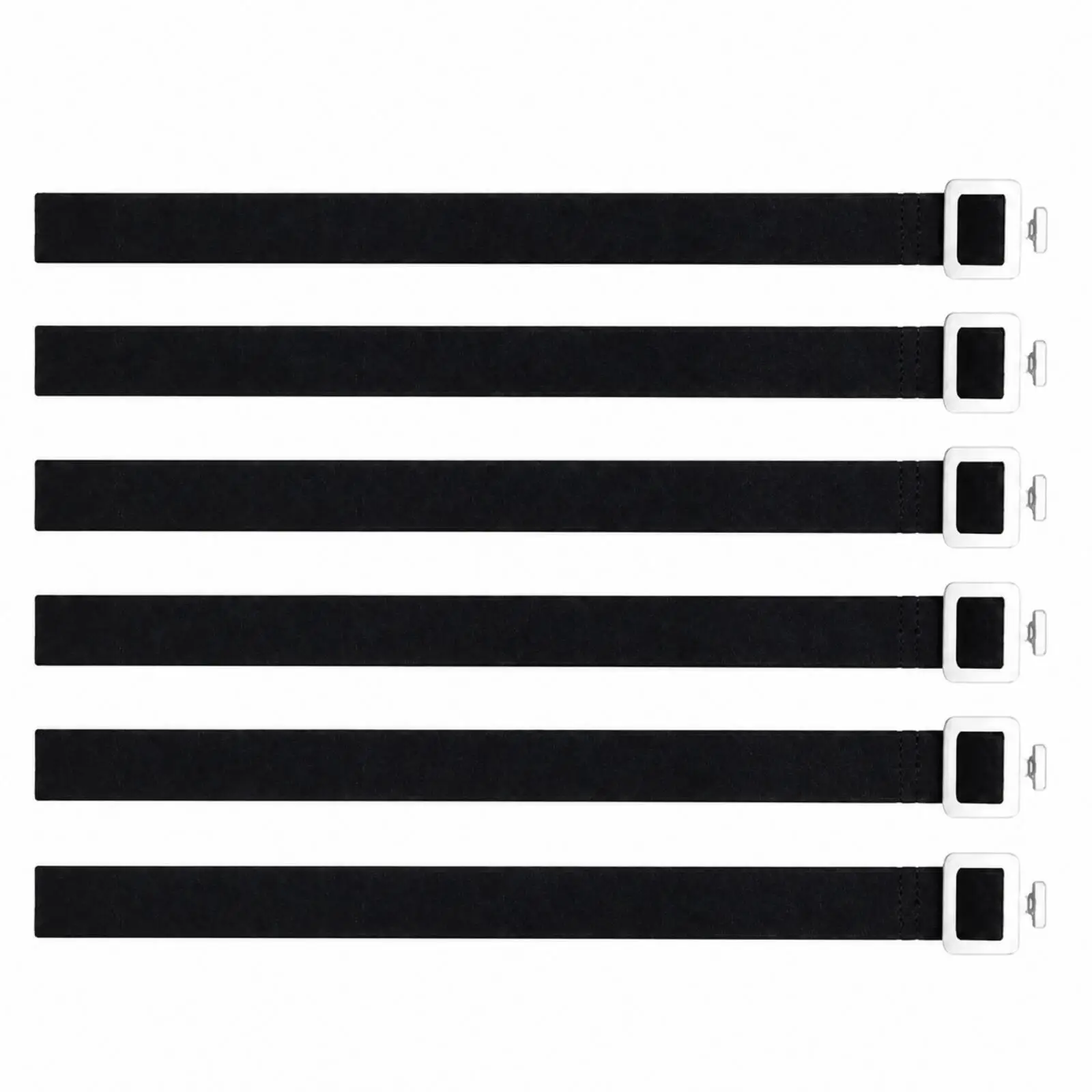 6 Pieces Black Elastic Football Strap with T-Shaped Hook Flexible Football Shoulder Pad Replacement Strap