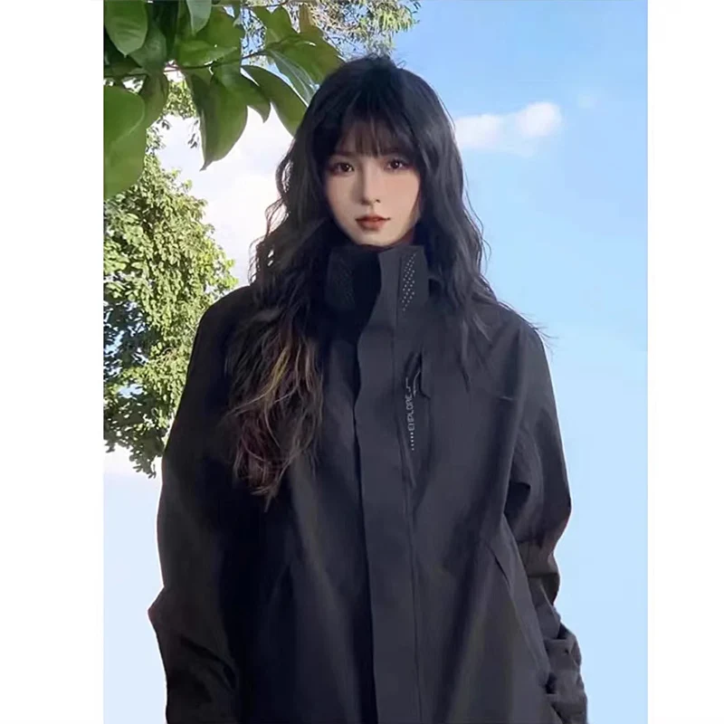 

Men's Tee-in-One Detachable Hooded down Jaet Outdoor Waterproof Windproof Climbing Coat Stand Fit Long Sve Zipper C...