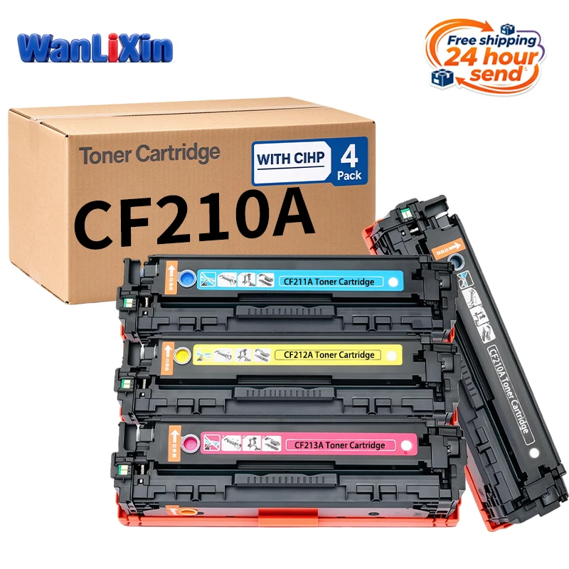1 SET 210A CF210A CF211A CF212A CF213A 131A Toner Cartridge Compatible For HP Laserjet Pro 200 COLOR M251nw M276n M276nw printer