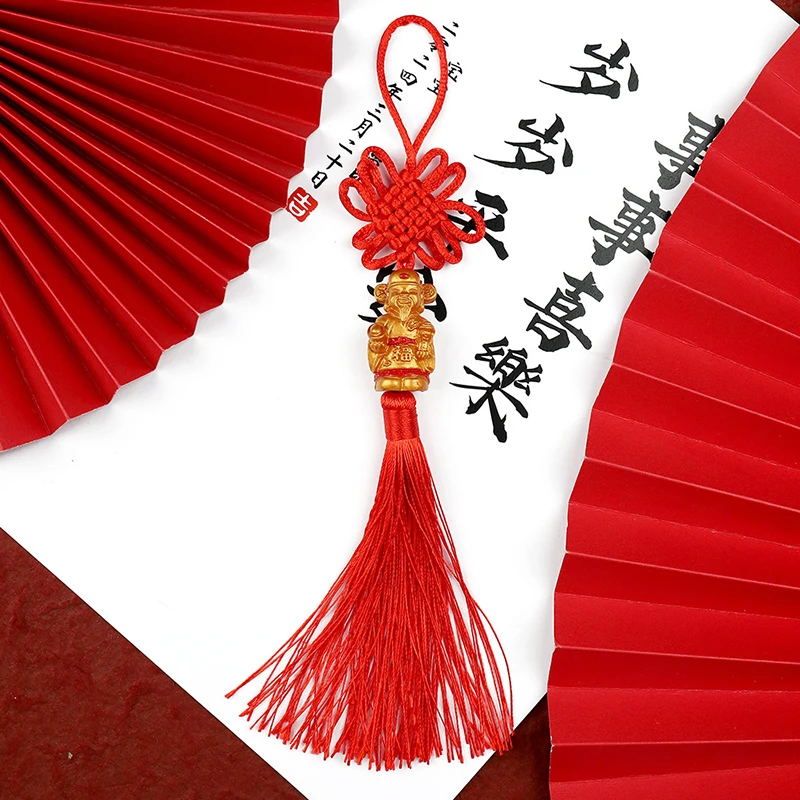 Chinese New Year 2025 Decoration God Of Wealth Hanging Pendant China Fortune Pendants Chinese Knot Blessing Festival Gift