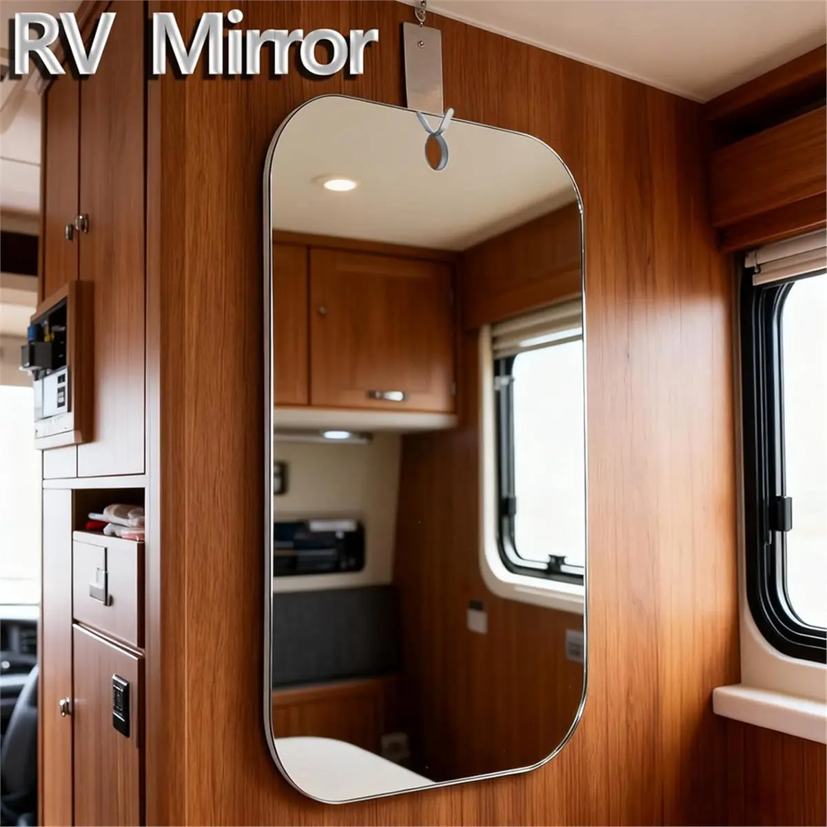 A47T Shatterproof Shower Mirror Fogless for Shaving,12x8 Inch Anti Fog Shaving Mirror Holder NO-Drilling, Free Waterproof