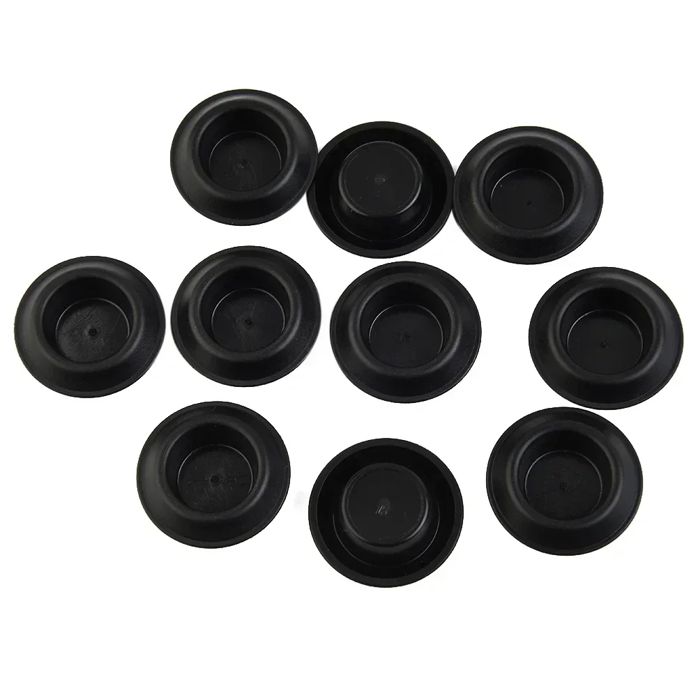 60 Pcs Flush Mount Black Plastic Hole Plug Assortment Auto Body Sheet Metal Pipe Hole Plug Cover Screw Cap Blanking End Covers