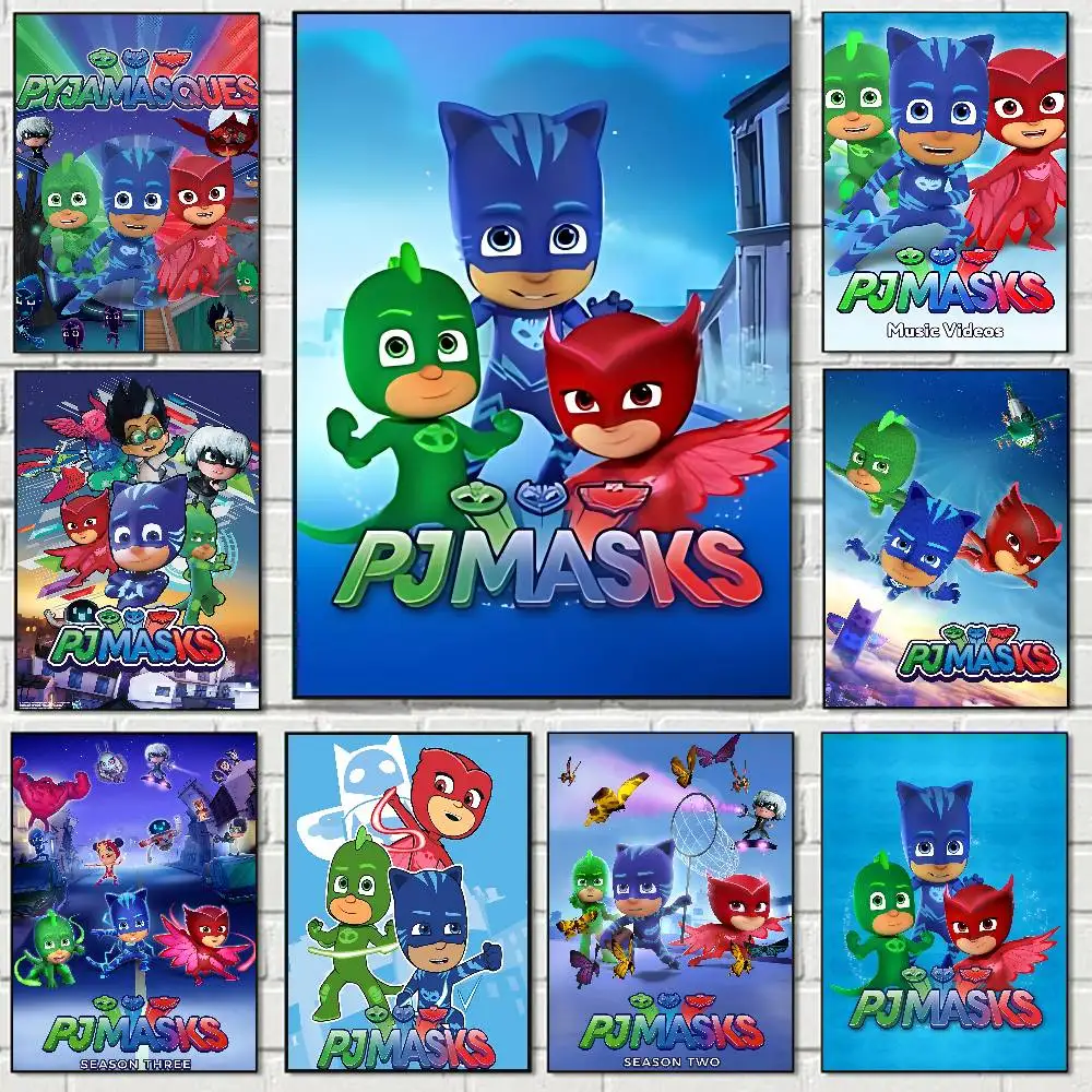 Cartoon J-PJ M-Masks Poster Print A5 A4 A3 A2 Wall Art Decor For Room Office Gift For Fans