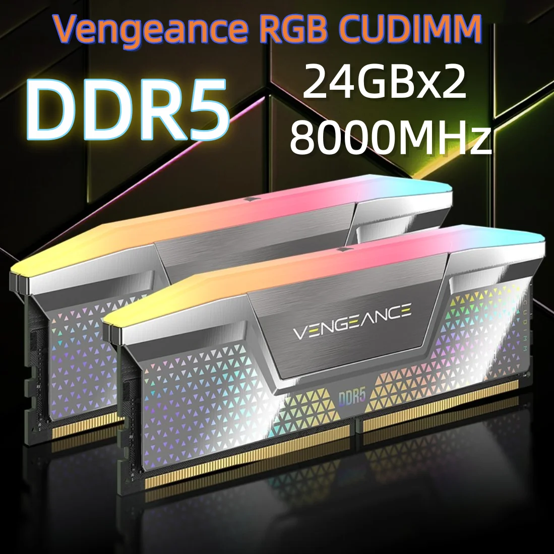 Corsair DDR5 Sdram 8000mhz Vengeance RGB Cudimm 48GB (24gbx2) Set Desktop