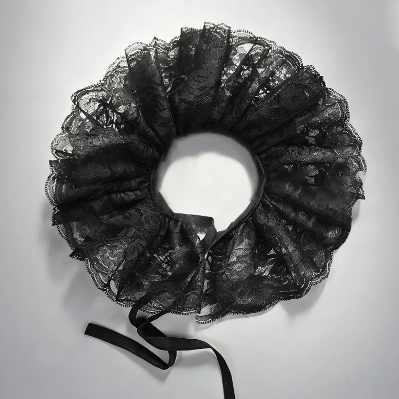 الدانتيل بلون التعادل متابعة وهمية طوق بلوزة تنورة الزخرفية برقبة Capelet الفتيات وشاح شال طوق للانفصال #2