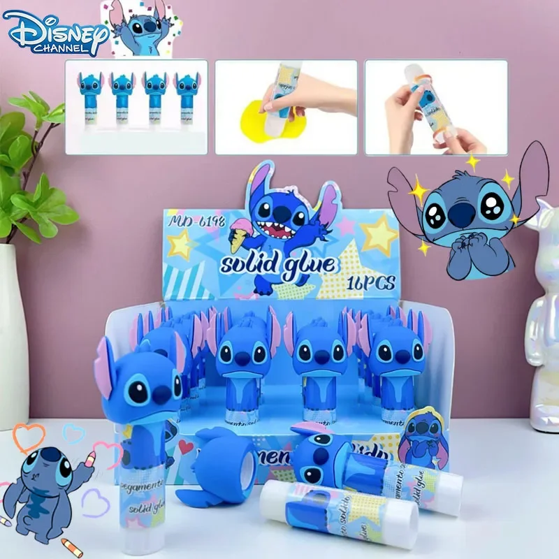 Disney-Cartoon cola em bastão para estudantes, Lilo e Stitch, cola sólida, Fofo, Desenhos animados, Modelando artes, material escolar, papelaria