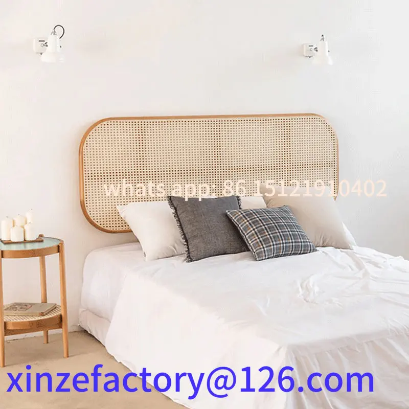 Aanpasbaar Scandinavisch rotan kunst rotan hotelbed en ontbijt hoofdeinde scherm creatieve ins