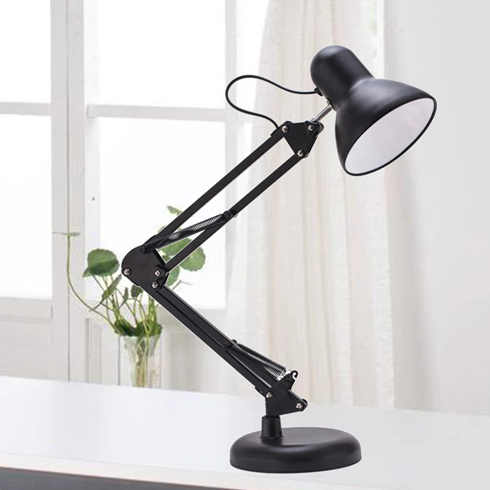 Eye Protection LED Desk Lamp Long Arm Foldable Rechargeable Clip Light Dimmable Non Glare Metal Student Study Room Living