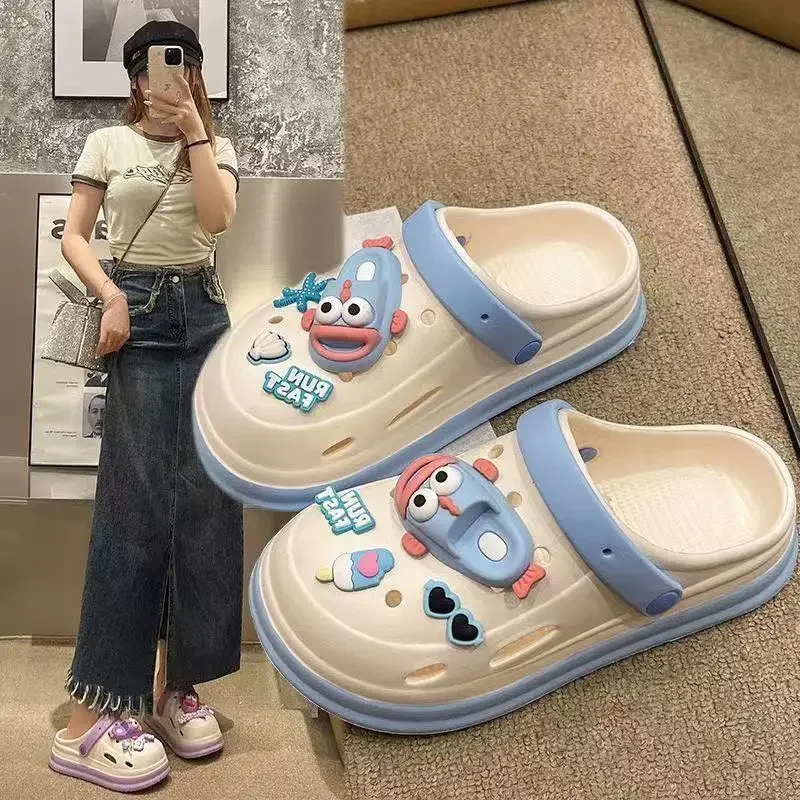 

Girly Heart Hangyodon кулон Kawaii Sanrio аниме тапочки из ПВХ женские летние милые тапочки с героями мультфильмов Ins скандальные модные подарки для детей