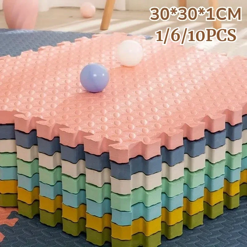 

Детский игровой коврик из пенопласта, напольная плитка-головоломка, мягкие коврики из ЭВА для ползания, нетоксичные, утолщенные, разноцветные для спальни
