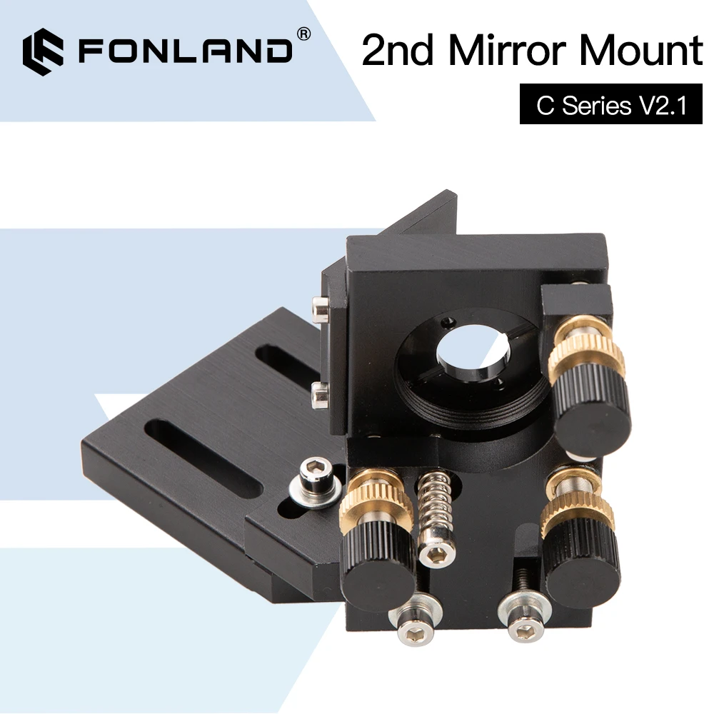 FONLAND CO2 nero secondo specchio per montaggio Laser supporto integrato per montaggio a specchio da 25mm per macchina per incisione Lase