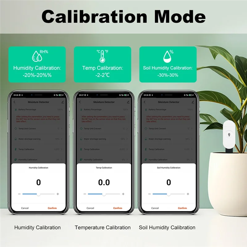 AT41 Zigbee Sensore di Umidità del Suolo 4 Pezzi Tester di Umidità di Temperatura del Giardino Automazione Rivelatore di Irrigazione Per Alexa/Google Casa