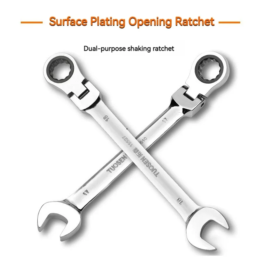 Automatic Fast And Labor-Saving Dual-Use Open-Ended Universal 72-Tooth Ratchet Wrench Movable Head Open Plummer