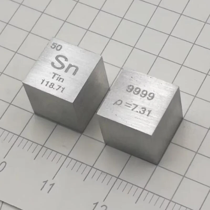 Tin Sn Stannum Cube Periodic Table Collection Metal Element Cubes 10mm 25.4mm