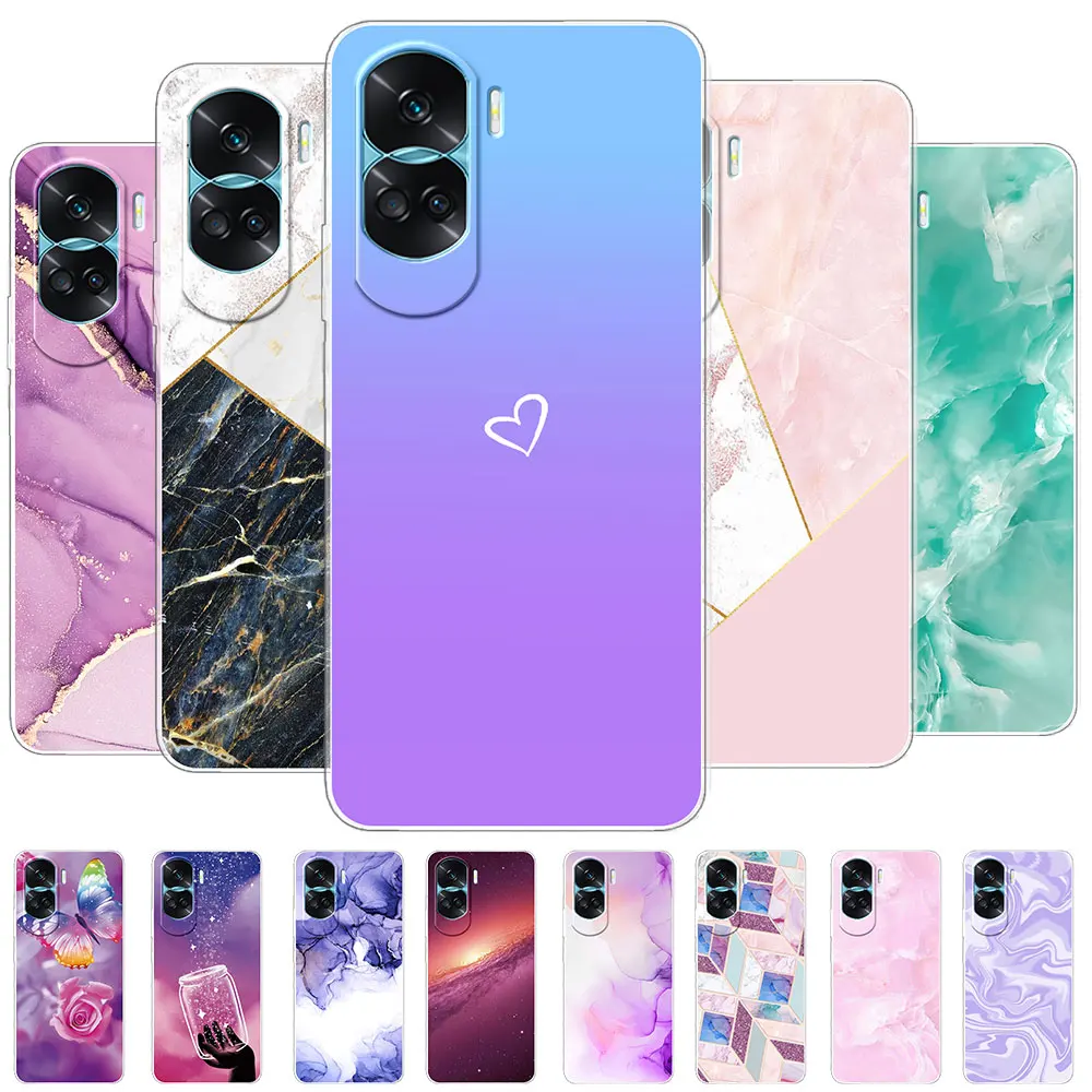 For Honor 90 Lite Case Clear Soft Silicone TPU Protective Phone Cases For Honor 90 Pro Bumper Coque For Huawei Honor 90 Fundas