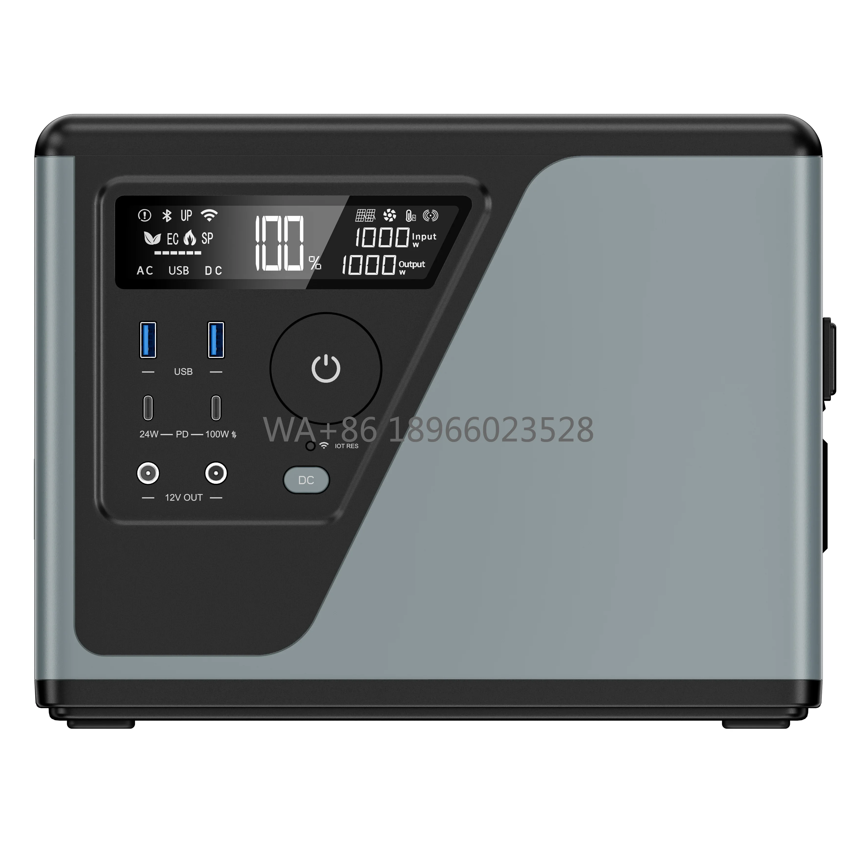 

Портативная солнечная электростанция для кемпинга и аварийного питания, 600 Вт, с ЖК-дисплеем, хит продаж 2023 года