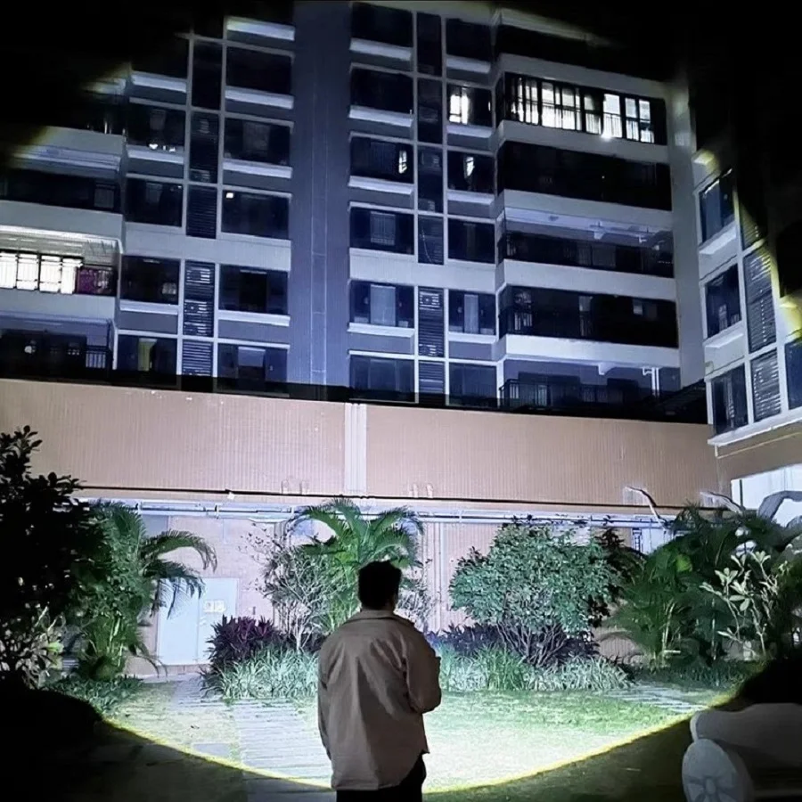 قوة عالية مصباح يدوي ليد فائقة سطوع شحن USB مصباح يدوي تكتيكي مع ضوء العرض مصباح صيد محمول التخييم