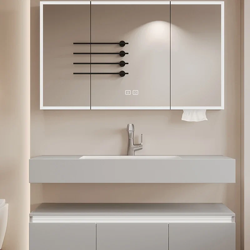 Extraction Hole Bathroom Cabinets Locker Vanity Mirror Home Furniture Sanitation Shower Bathroom Cabinets Simple Miroir De Salle