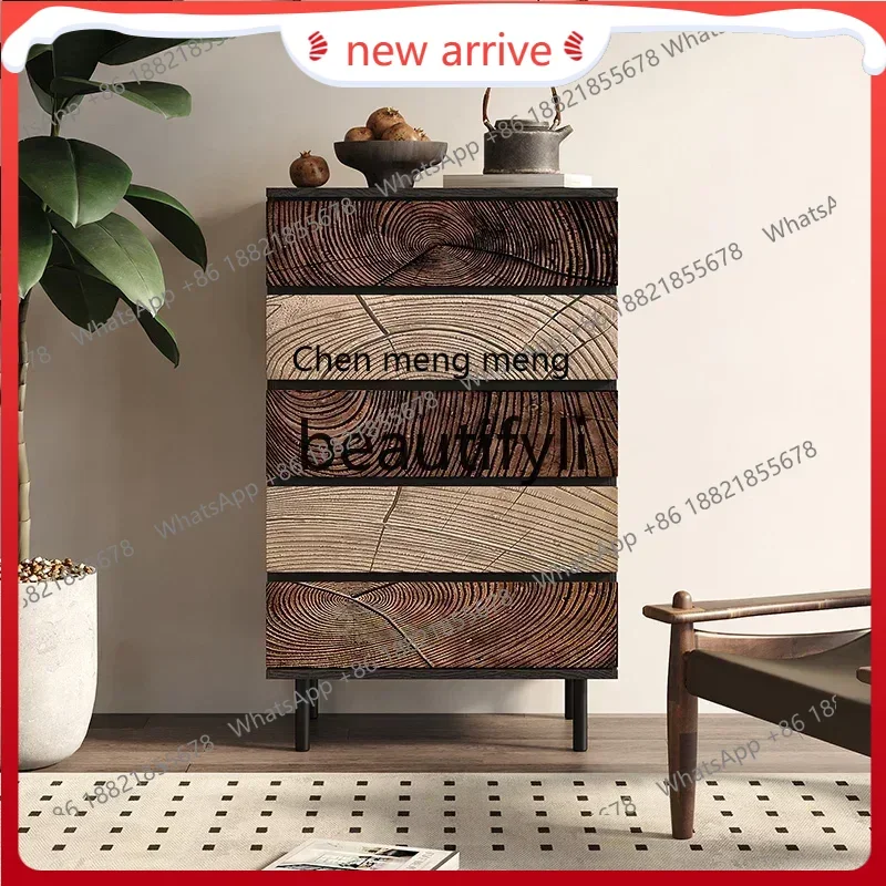 

SS S7486 Light luxury living room with wall integrated storage high cabinets for medium-old style solid wood carved drawer cabin