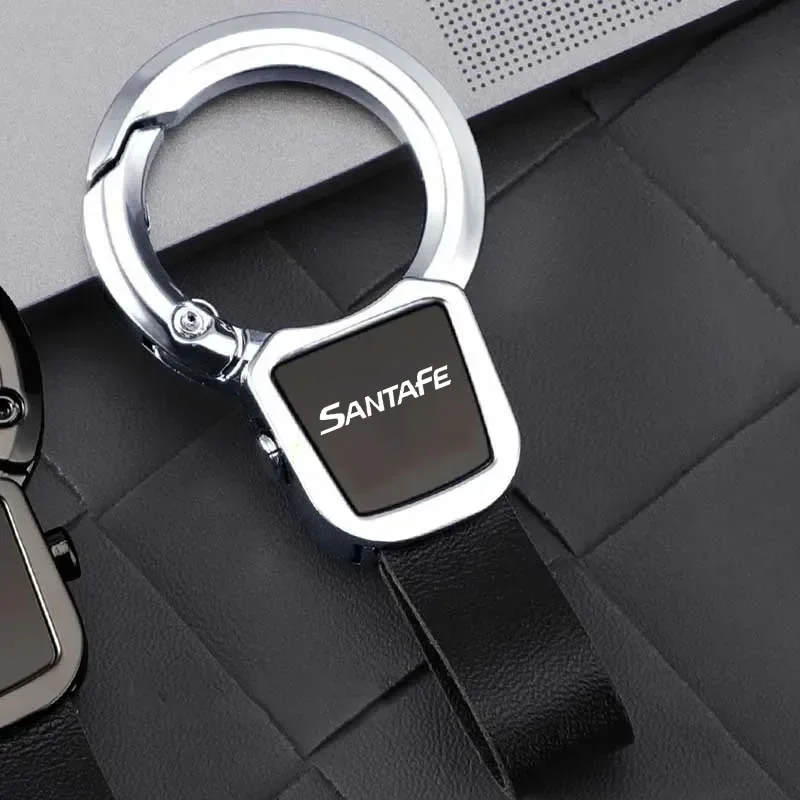 For Hyundai SANTAFE Badge 2025 Keychains Waist Belt Buckle Women Men i30 i40 i10 i20 Car Key Chains Rings Keyring Pendant Gifts