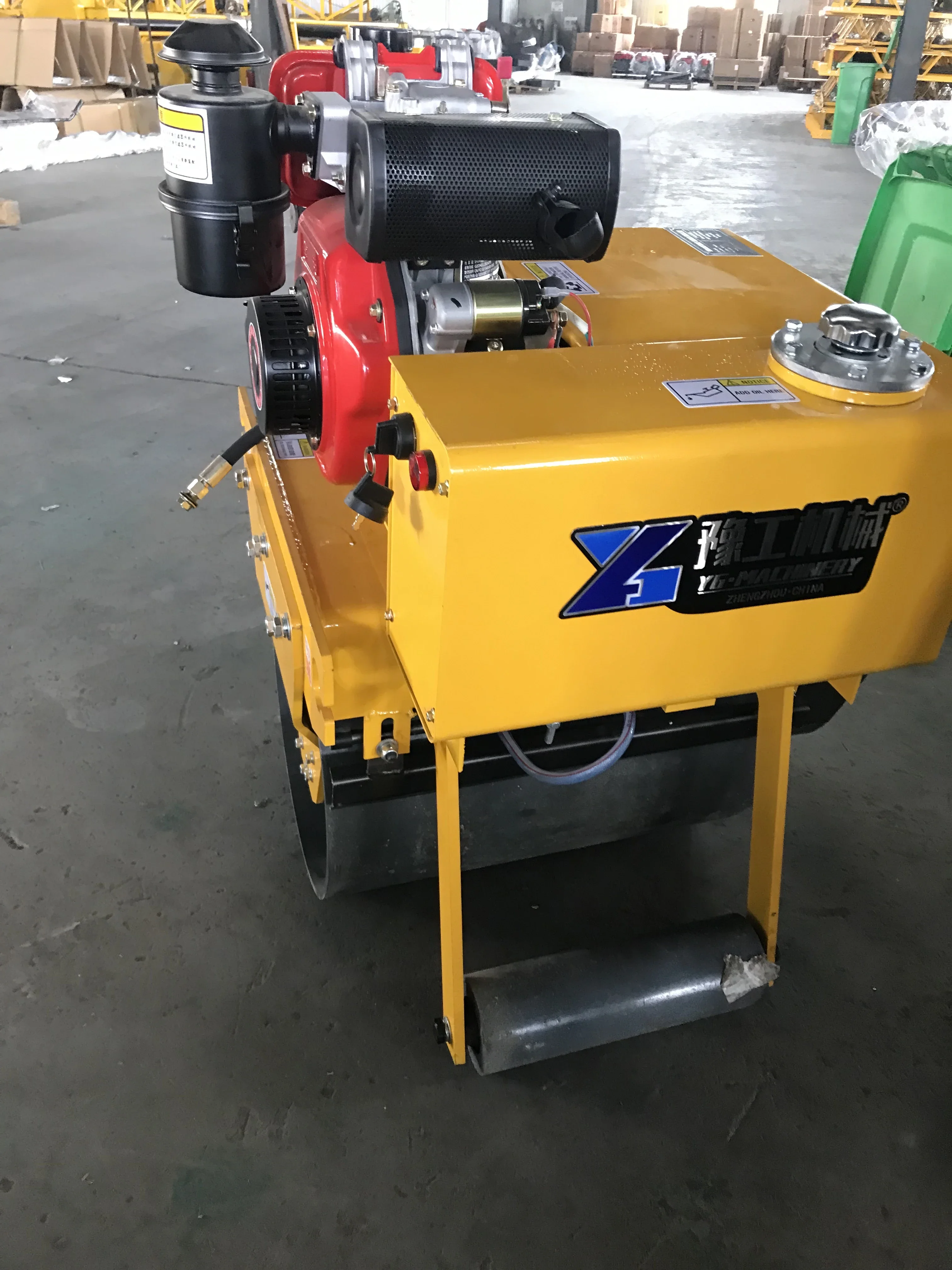 Walking Behind Double Drum Vibratory Gasoline Diesel Small Compaction Roller Compactor 2 Ton Hand Compact Mini Road Roller