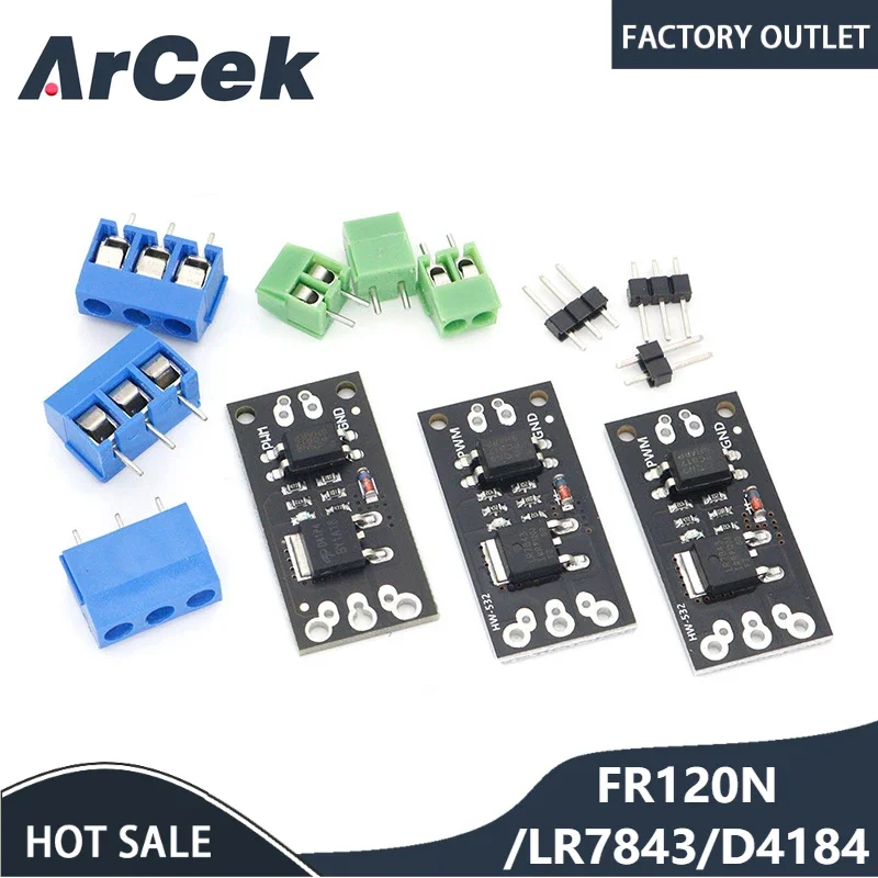 

Isolated MOSFET MOS Field Effect Tube Module 3V / 5V FR120N LR7843 D4184 AOD4184 Board Replacement Relay For Arduino and MCU