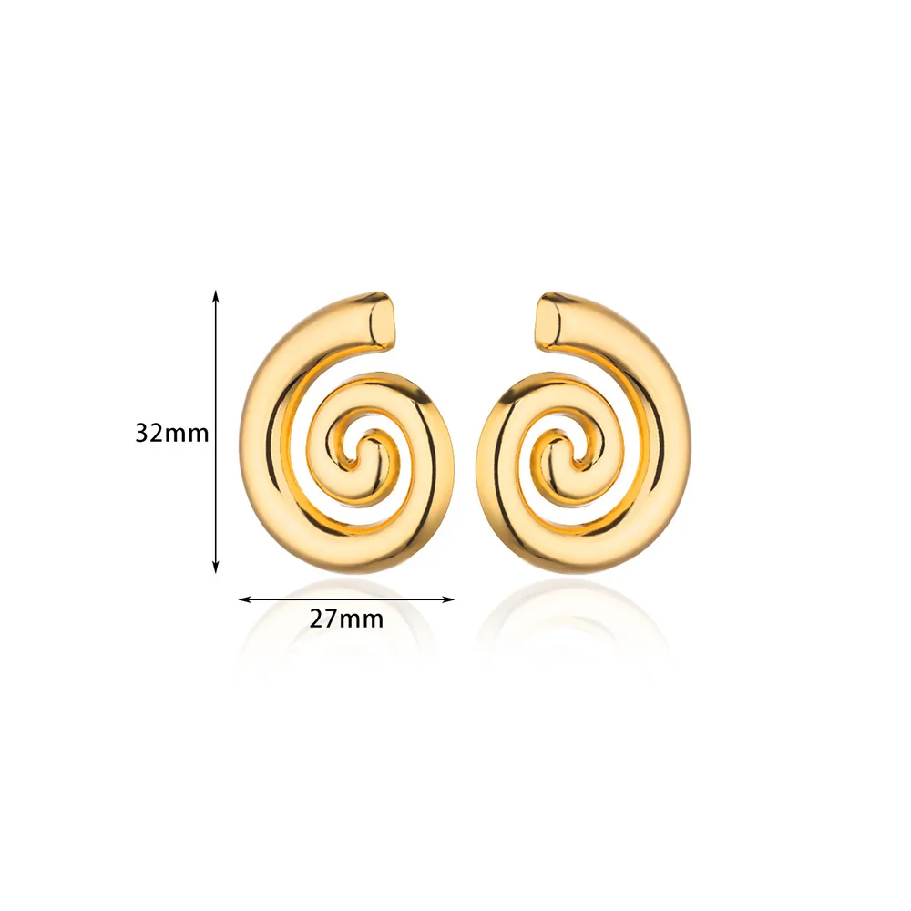 Vintage Conch Earrings For Women Stainless Steel Gold Color Conch Earring Waterproof Party Aesthetic Ocean Jewelry Gift 2024