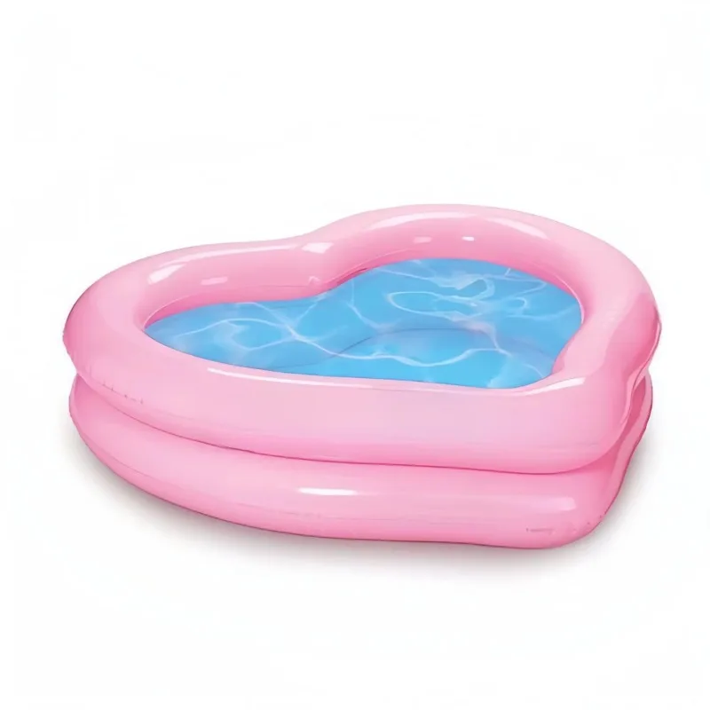 Piscina gonfiabile meravigliosa di vendita calda su misura del produttore 2 piscina gonfiabile dell\'anello con la forma del cuore