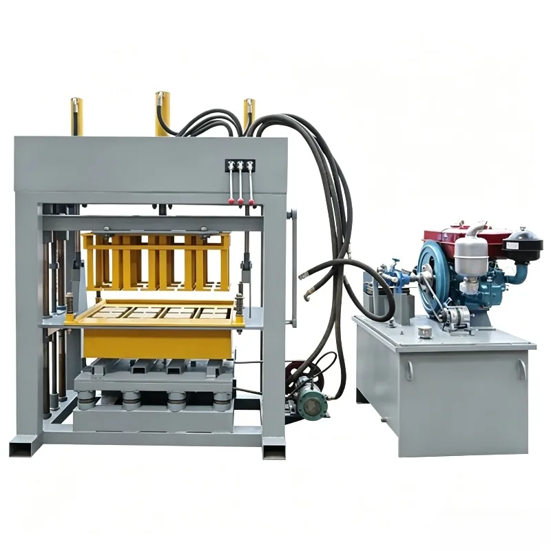 QT4-30 Concrete Block Making Machine Hollow Interlocking Paving Brick Moulding Equipment High Efficiency for Cement