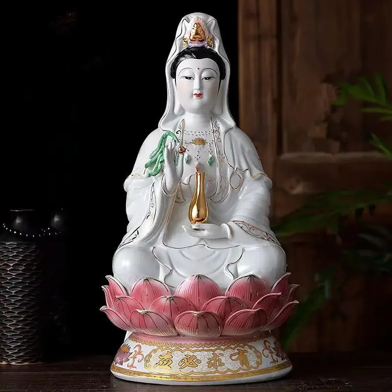 FX-22  nanhai guanyin buddha ceramic figurine - premium home decoration for protection and peace