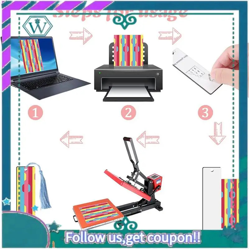

35 Pcs Sublimation Bookmark Blank Heat Transfer MDF Bookmarks DIY Bookmarks With Hole And Colorful Tassels For Crafts