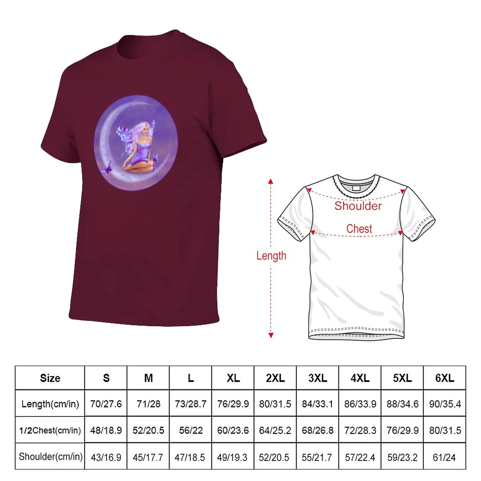 New Lavender Moon Butterfly Fairy T-Shirt sublime t shirt vintage clothes mens graphic t-shirts funny