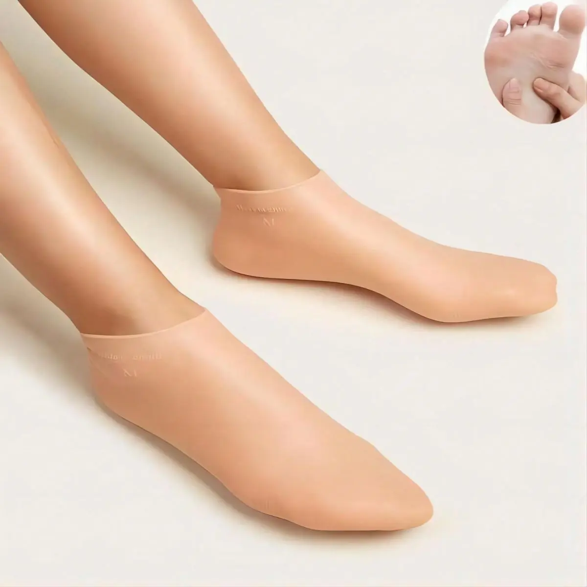 Silicone Gel Moisturizing Socks For Dry, Cracked Feet - Heel Protector & Repair Cover