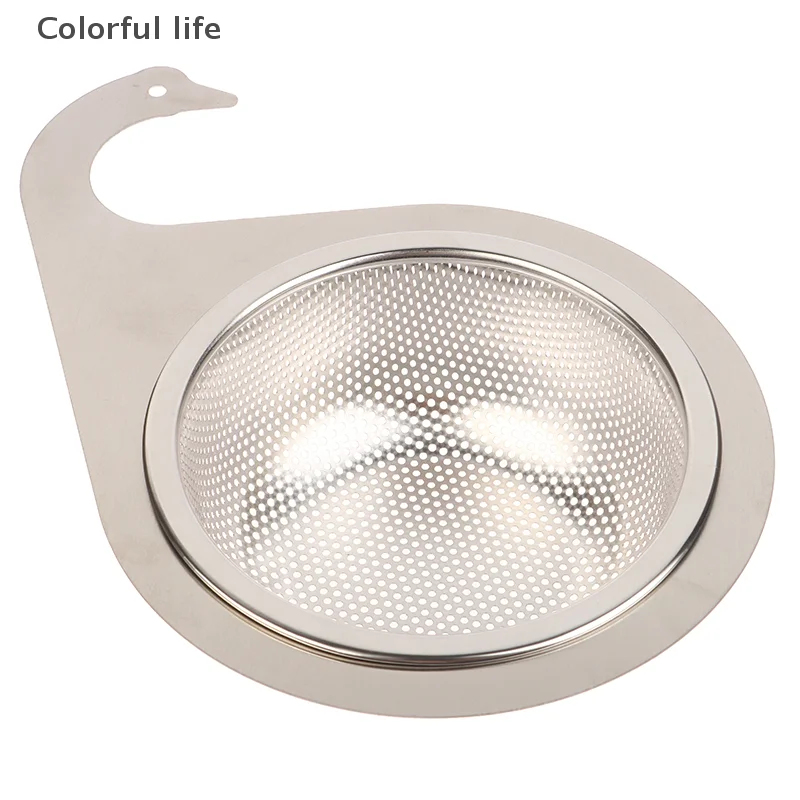 1 قطعة الفولاذ المقاوم للصدأ سوان استنزاف سلة مصفاة حوض المطبخ بالوعة استنزاف تصفية معلقة سلة المرشح ل بالوعة لوازم المطبخ #4