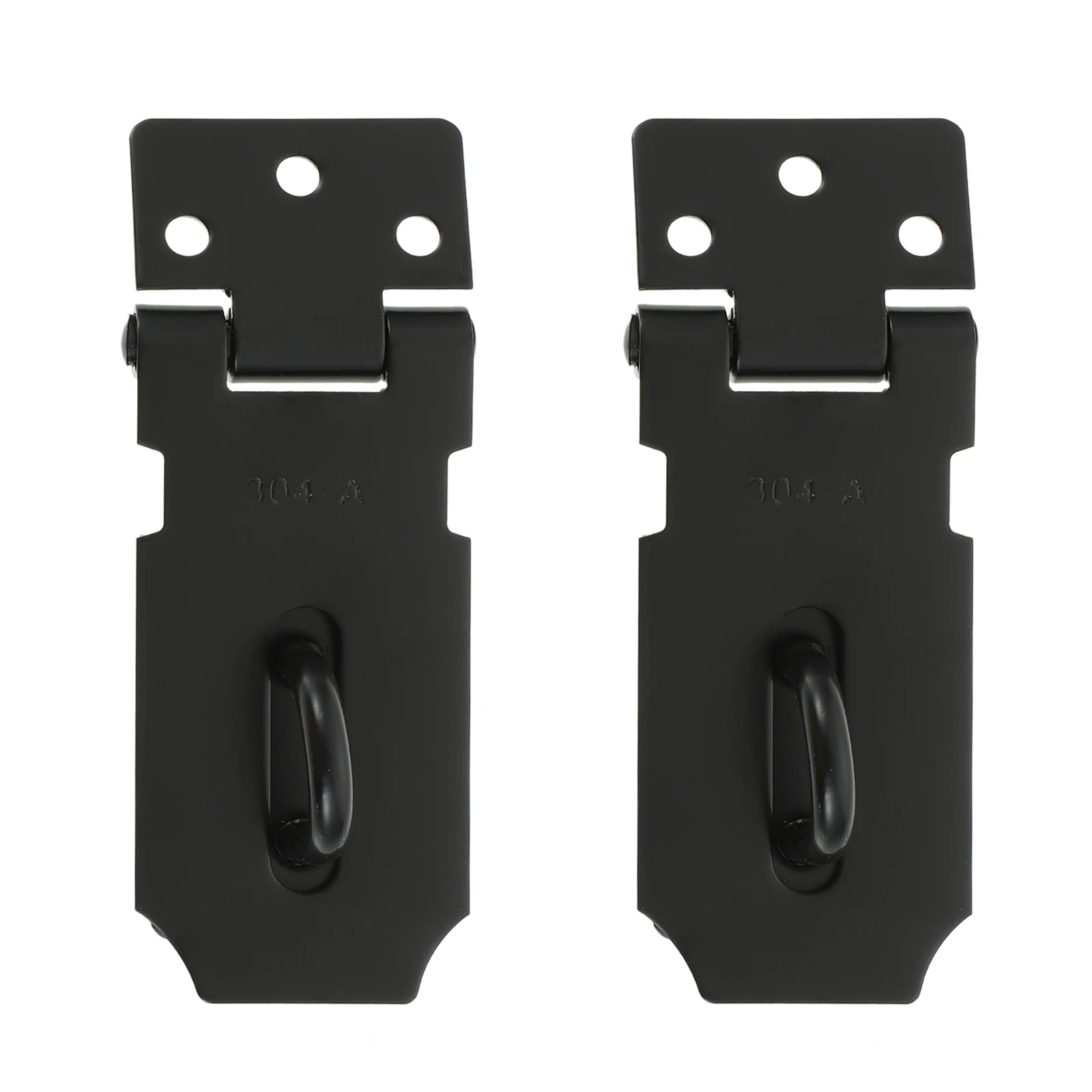

2Sets Hasp Latch Door Lock Stainless Steel Rust Resistant Heavy Duty Smooth Finish for Doors Cabinets Lockers Tool Boxes