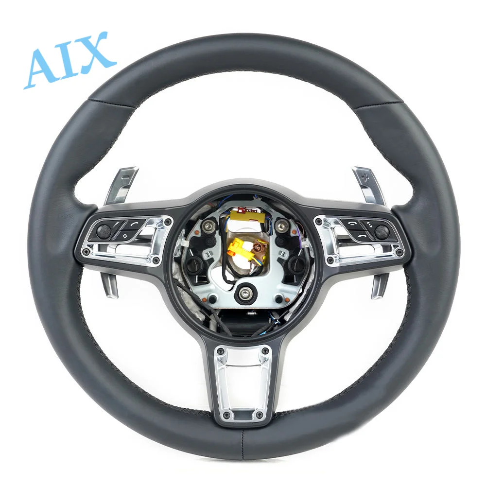 

Full Leather Steering Wheel Fit for Porsche 718 Old Model Update to New for porsche 911 970 958 Customized Steering Wheel